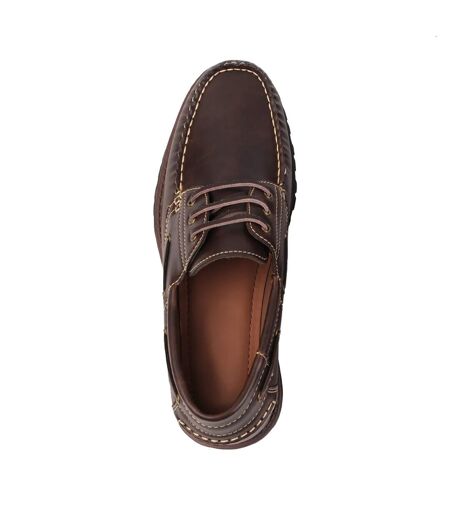 Chaussures bateau isaac homme marron Where´s That From