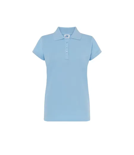 Womens/ladies Regular Polo Shirt Sky JHK