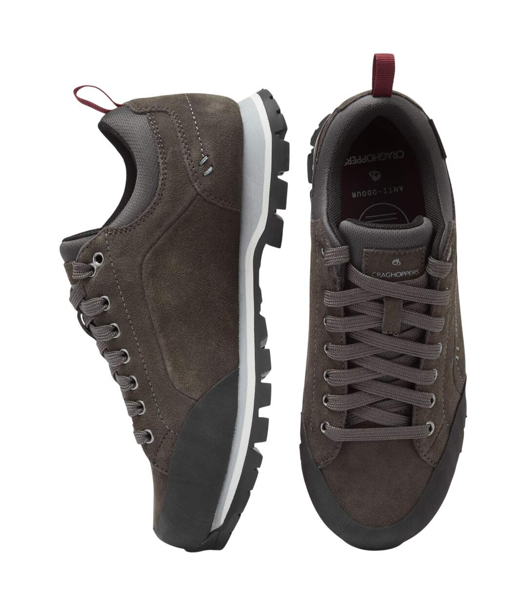 Mens Jacara 2 Leather Trainers Dark Grey Craghoppers-4