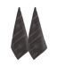 Lot de 2 Torchons de Cuisine Terry 45x70cm Gris-1