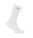 Pack Of 3  Unisex Adult Logo Cotton Crew Socks  White Lacoste-2
