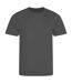 Unisex adult smooth t-shirt charcoal AWDis Cool