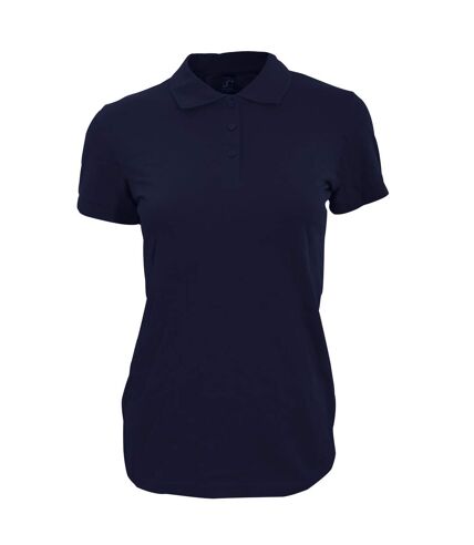 SOLS Womens/Ladies Perfect Pique Short Sleeve Polo Shirt (French Navy)