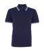 Polo homme bleu marine/blanc Asquith & Fox-1