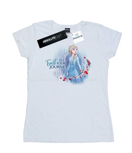 Disney Femme/Les femmes Frozen 2 Trust Your Journey - T-shirt en coton (Blanc) - UTBI21759