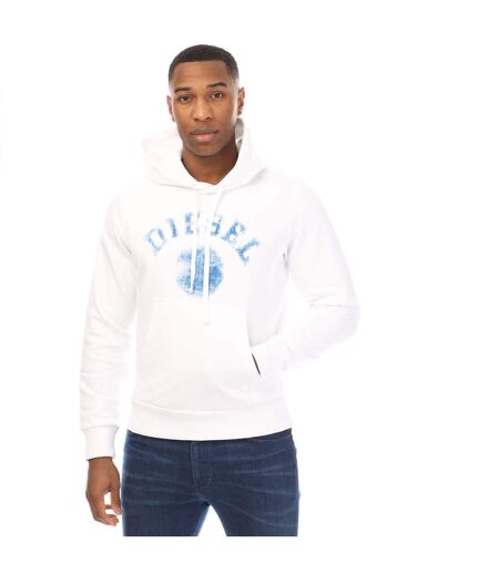 Mens S-ginn 9-d Hoodie White Diesel