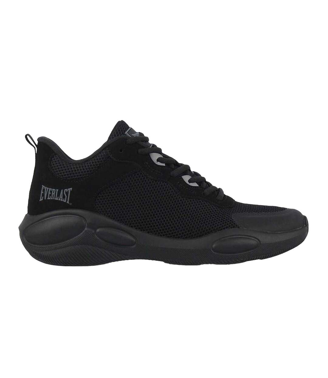 Mens Crossover Mesh Basketball Trainers Black Charcoal Everlast-1