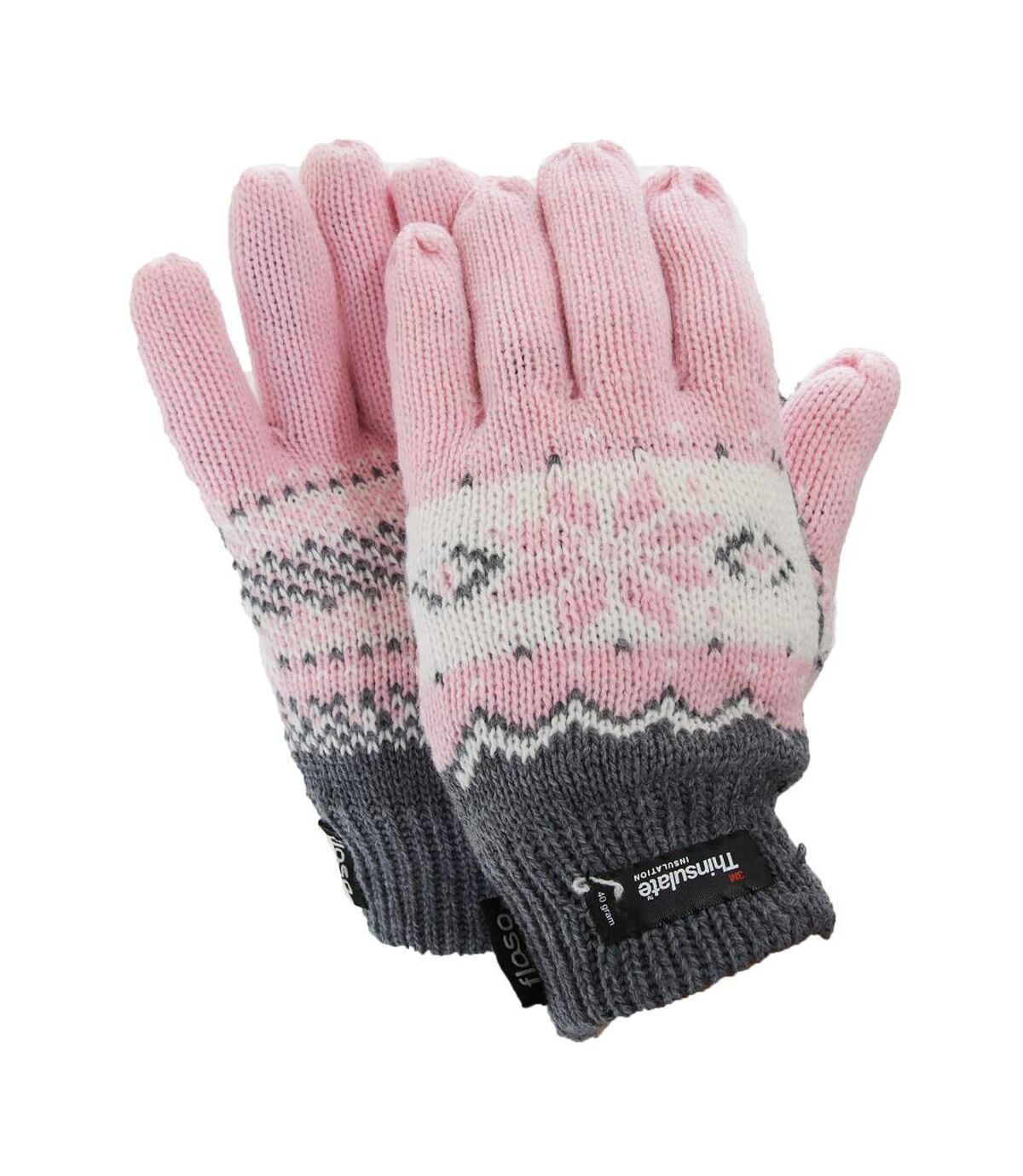 FLOSO - Gants thermiques Thinsulate (3M 40g) - Femme (Rose) - UTGL519