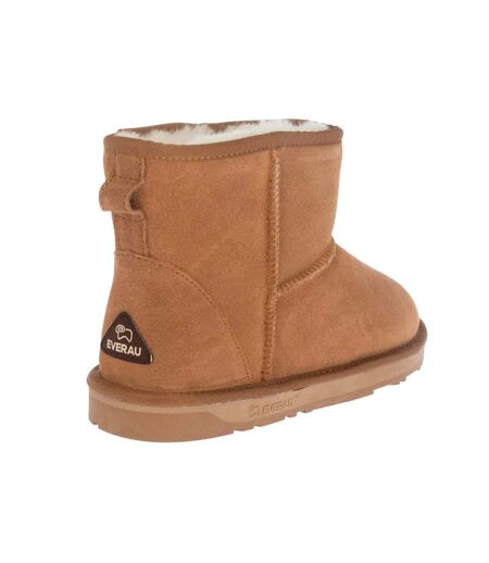 Womens/ladies emu mini cow suede classic boots chestnut EverAu