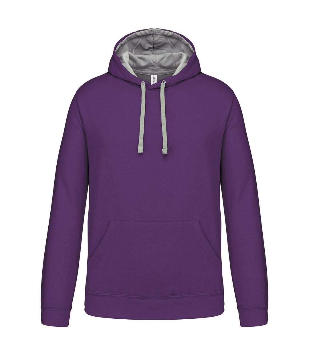 Sweat à capuche contrastée - Homme - K446 - violet et gris chiné-1