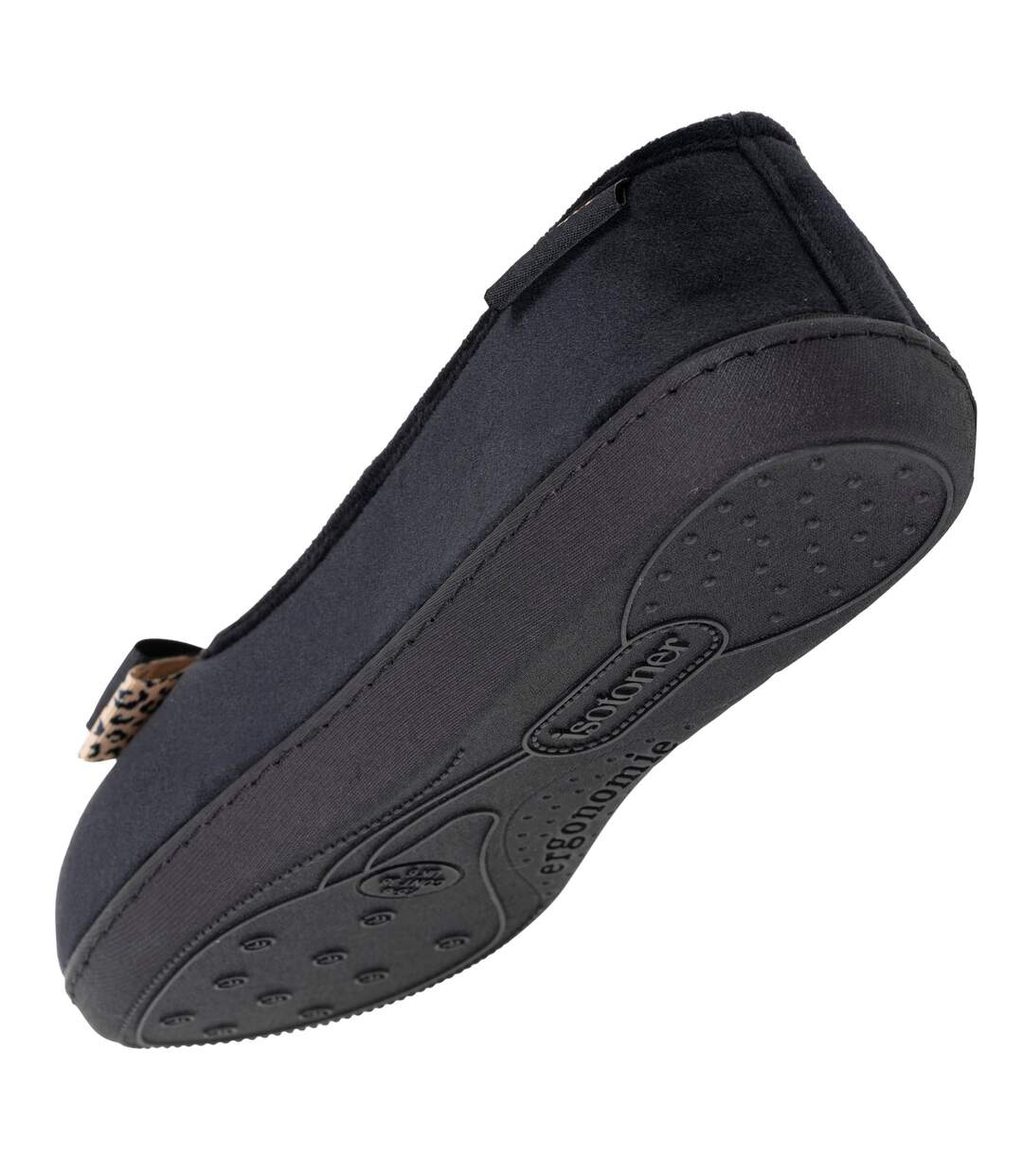 Isotoner Chaussons Ballerines femme microvelours semelle ergonomique soutien voûte plantaire-5