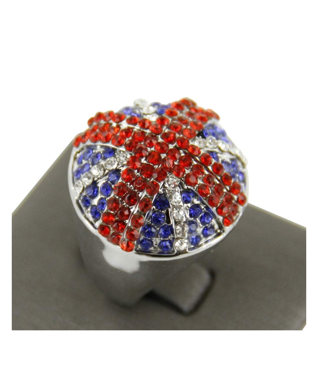 Belle Bague Union Jack Argent Femme DAPHNEE-2