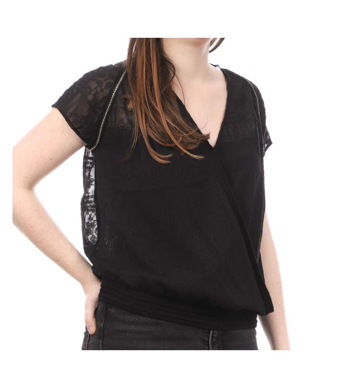 T-shirt Noir Femme Teddy Smith Toxana - S-1