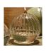 Ensemble lampe à huile en verre strié Sphere avec huile de paraffine offerte