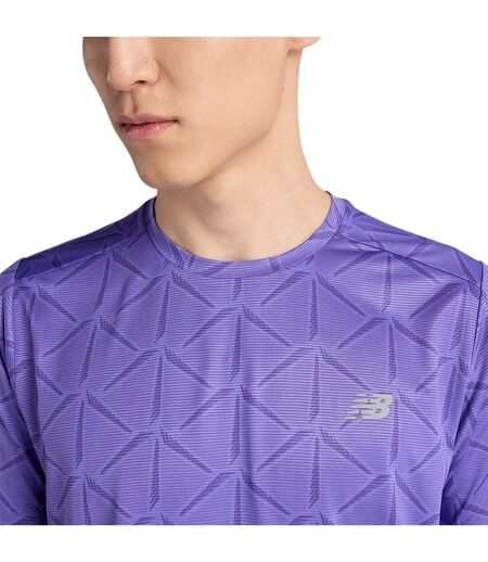T-shirt Sport Homme Violet Électrique New Balance
