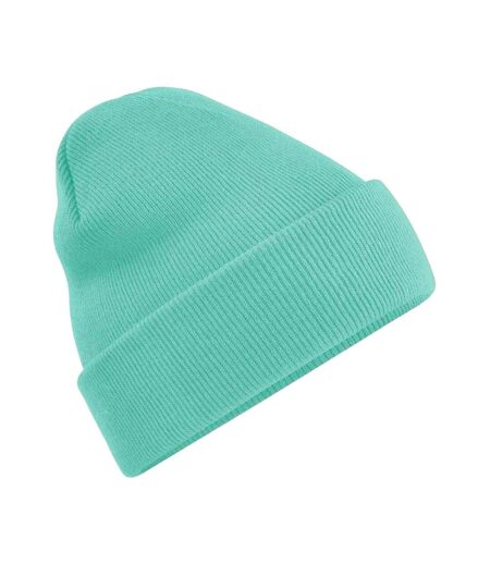 Bonnet à revers mixte menthe Beechfield