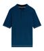 Mens Chevron Knitted Short-sleeved Polo Shirt Navy Ted Baker-2
