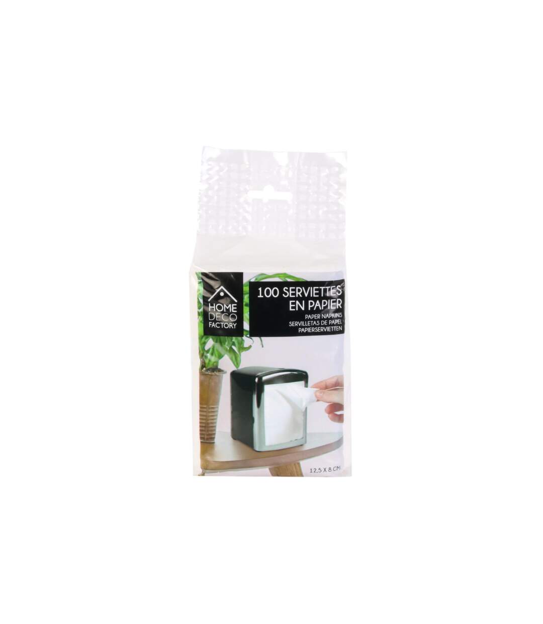 Lot de 100 Serviettes en Papier Distributeur 9x13cm Blanc-4