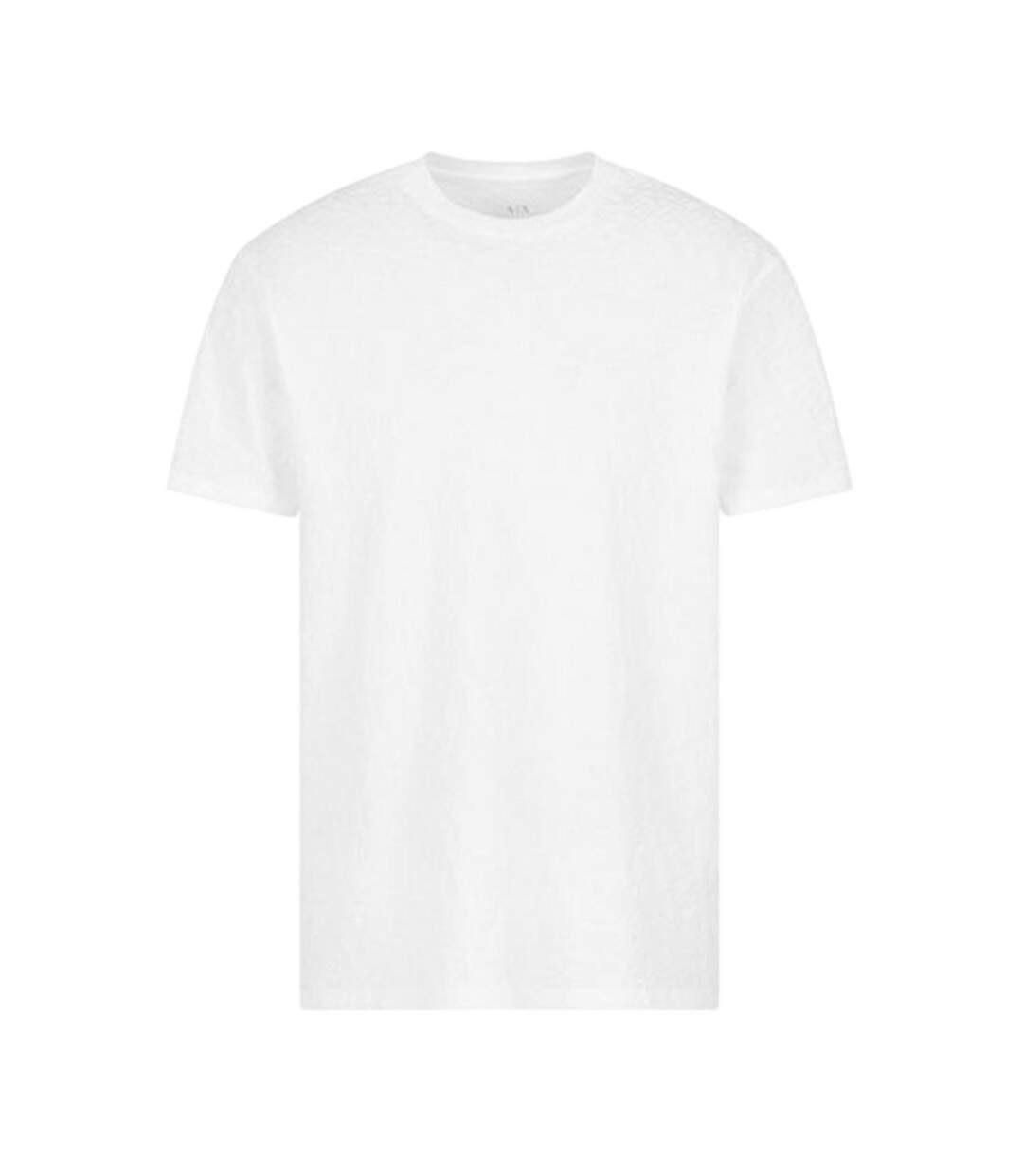 Mens Textured Crew Neck Regular T-shirt Off White Armani Exchange-2