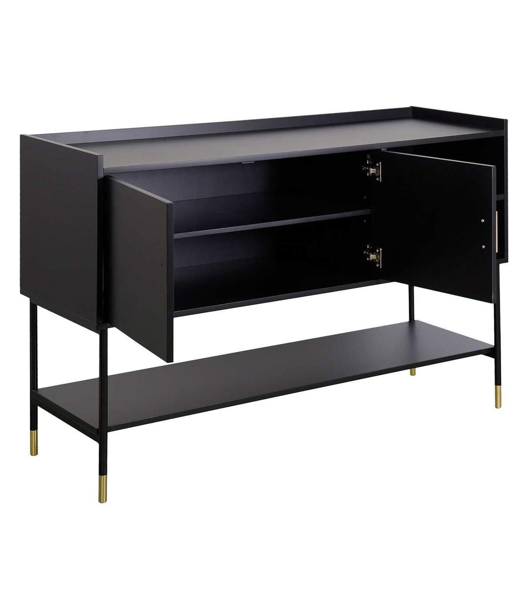 Buffet 2 portes et 2 niches Teddy - Noir-3