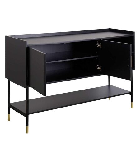 Buffet 2 portes et 2 niches Teddy - Noir