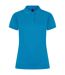 Womens/ladies pique polo shirt sapphire blue Henbury