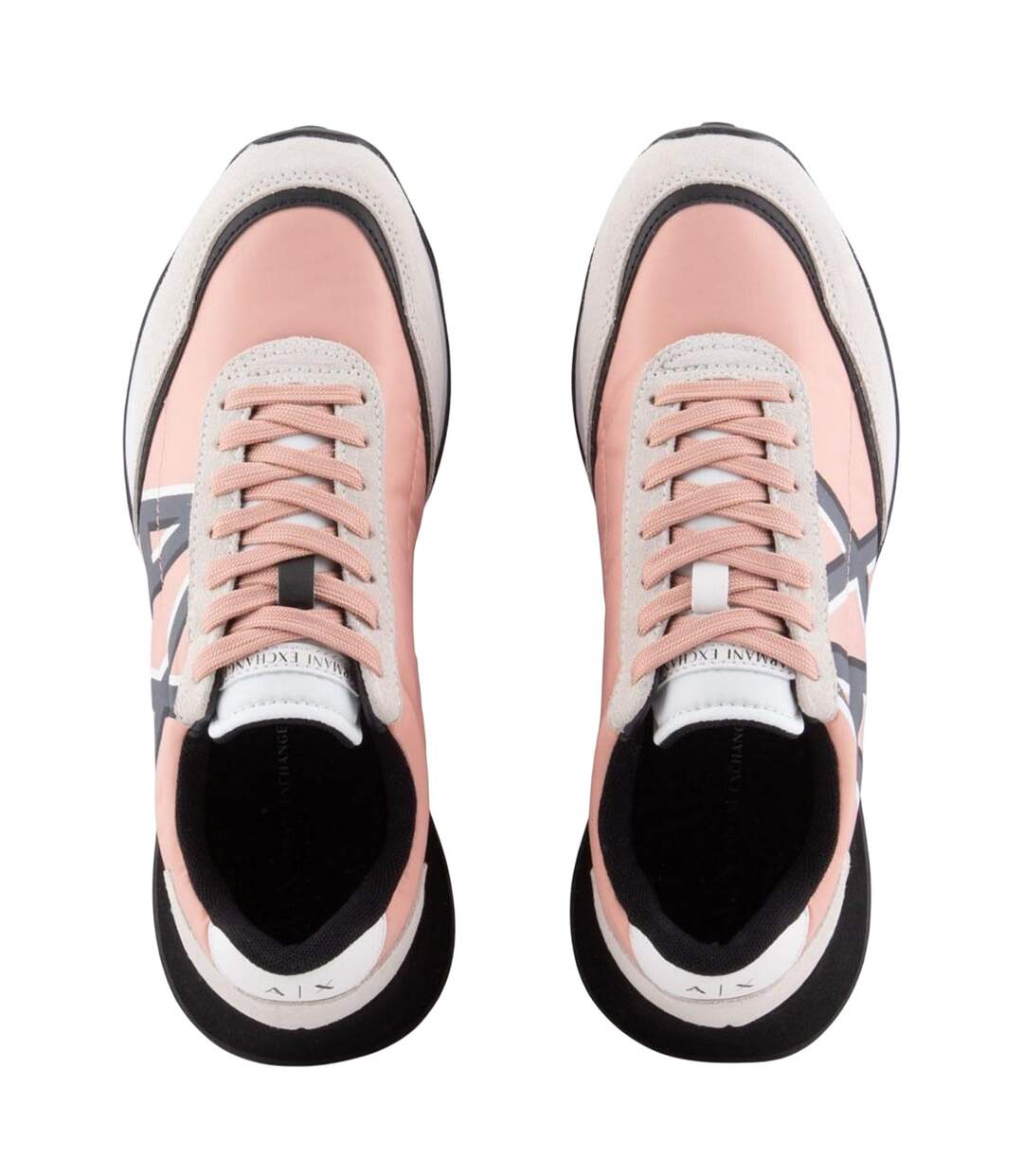 Baskets Femme Blanc Noir Rose Armani Exchange-4