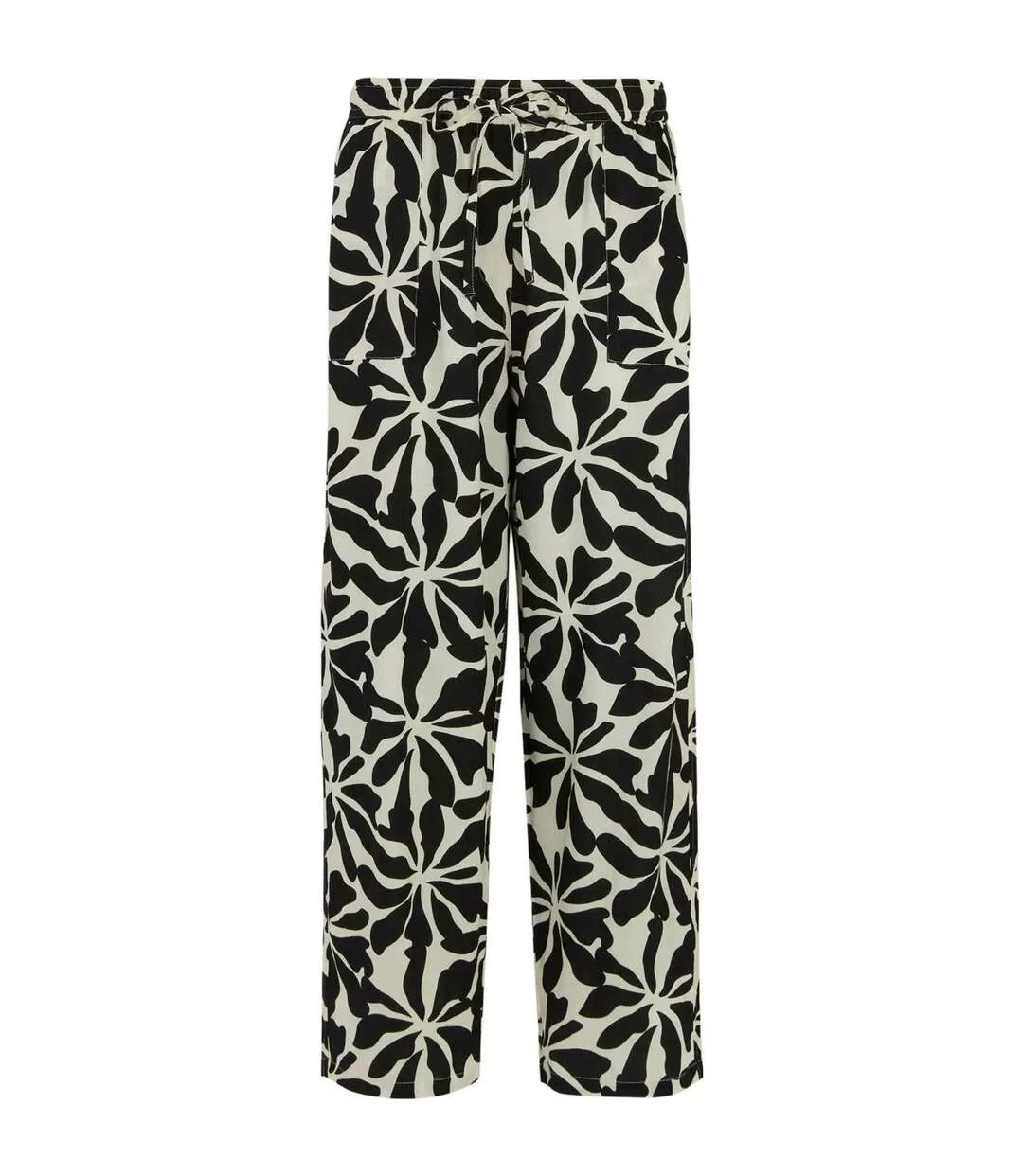 Pantalon Motif/style Floral Abstrait Elbrie Femme Blanc Noir Regatta-2