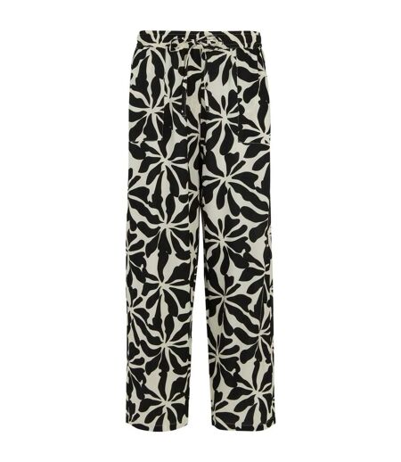 Pantalon Motif/style Floral Abstrait Elbrie Femme Blanc Noir Regatta