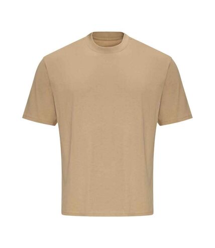 Unisex adult 100 oversized t-shirt desert sand Awdis