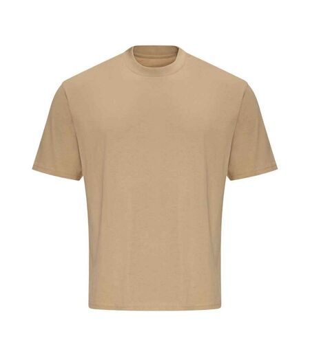 Unisex adult 100 oversized t-shirt desert sand Awdis