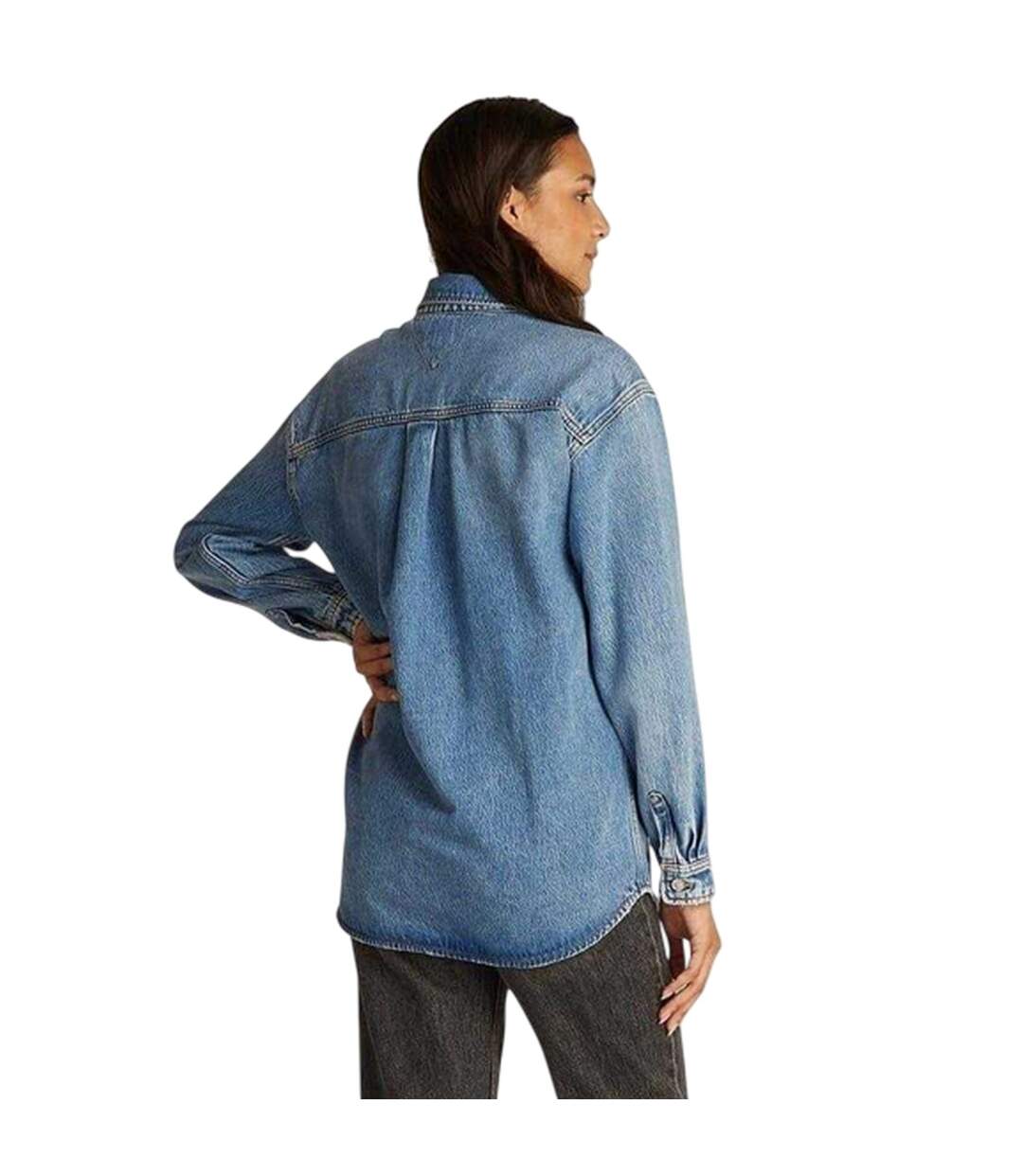 Chemise Manches Longues Femme Bleu Clair Tommy Jeans-3
