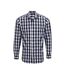 Chemise mulligan homme blanc / bleu marine Premier-1