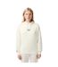 Womens/ladies Fleece Relaxed Fit Hoodie Cream Lacoste-1