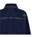 Womens/ladies Longline Denim Jacket Navy Faded Hugo-3