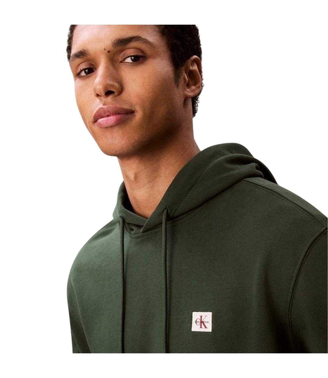 Sweat À Capuche Homme Vert Calvin Klein-4