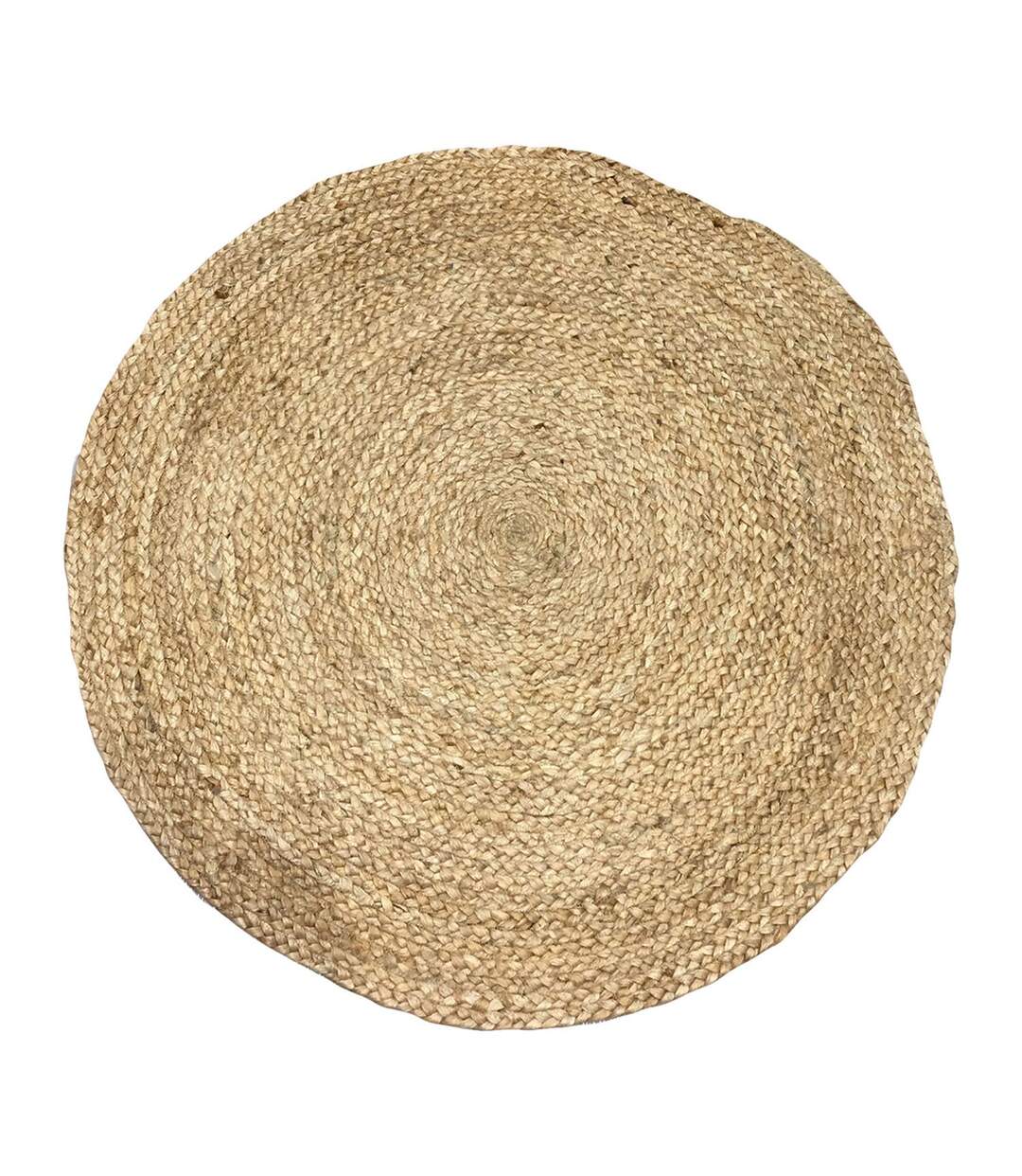 Tapis rond en jute ethnique Home - Diam. 120 cm - Beige