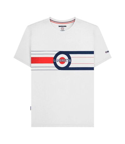 T-shirt Motif/style Bande Cible Homme Blanc Lambretta