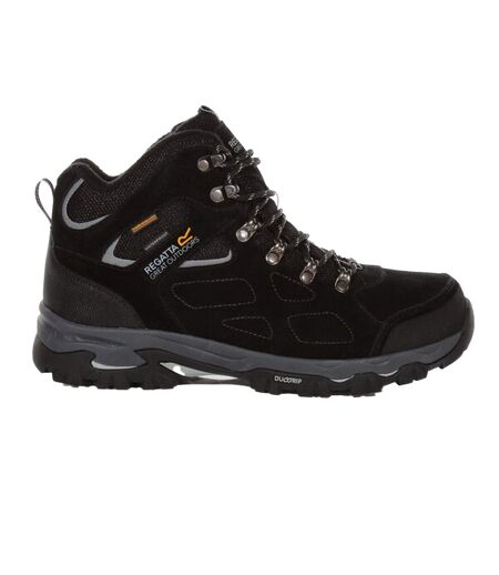 Regatta Mens Tebay Thermo Waterproof Suede Walking Boots (Black/Light Grey) - UTRG8274