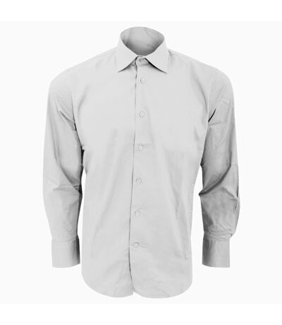 SOLS Mens Brighton Long Sleeve Fitted Work Shirt (White)