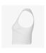 Womens/ladies plain micro-rib muscle crop top solid white Bella + Canvas