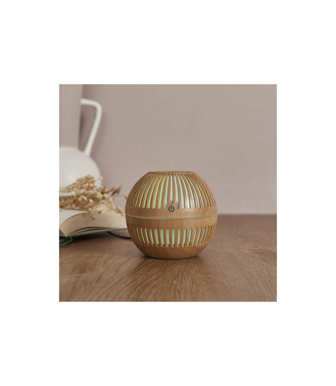 Diffuseur d'Huile Essentielle Rond 10cm Marron-4