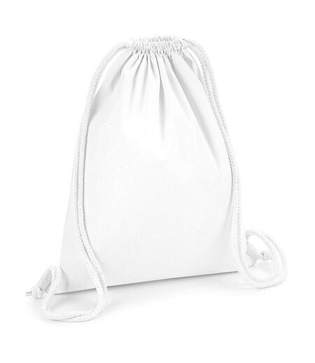 Westford Mill Premium Cotton Gymsac (White) (One Size) - UTPC3201