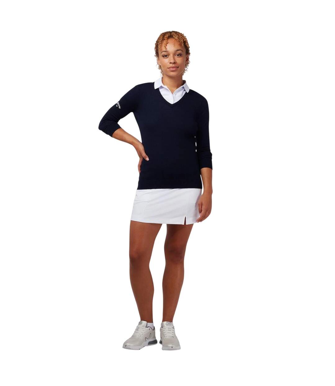 Pull Manches Longues Golf Femme Bleu Marine Foncé Callaway-1