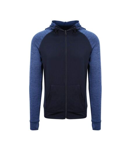 AWDis Just Cool Mens Contrast Zoodie (Navy/Navy Melange)