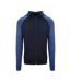 AWDis Just Cool Mens Contrast Zoodie (Navy/Navy Melange)