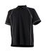 Polo homme noir / blanc Finden & Hales-1