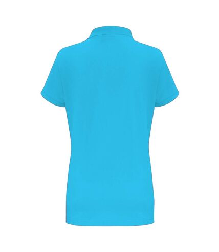 Asquith & Fox Womens/Ladies Short Sleeve Contrast Polo Shirt (Turquoise/ Red) - UTRW5353