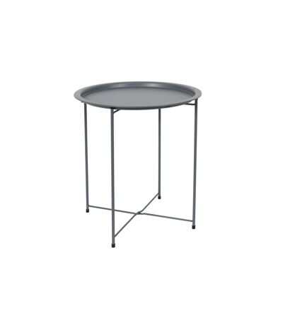 Table d'Appoint en Métal Sienna 50cm Gris