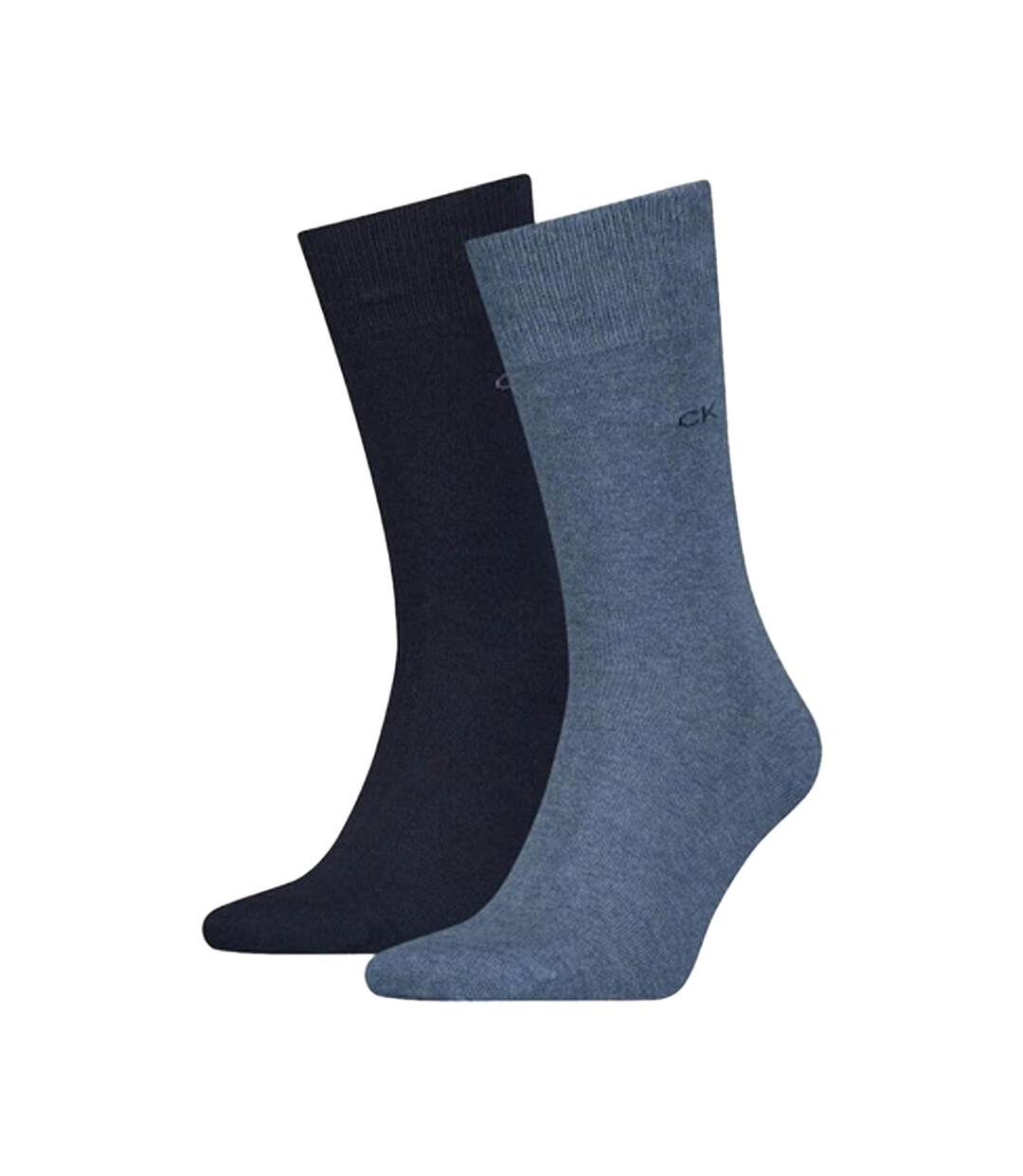 Chaussettes Motif/style Logo Brodé Homme Bleu Marine Bleu Calvin Klein-1